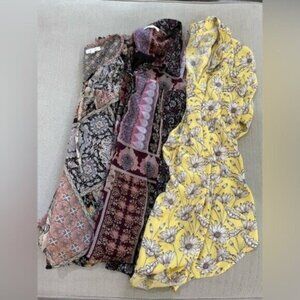 Maurice’s Bundle Floral Blouse Tops Office Bell Sleeve Shabby Chic Western